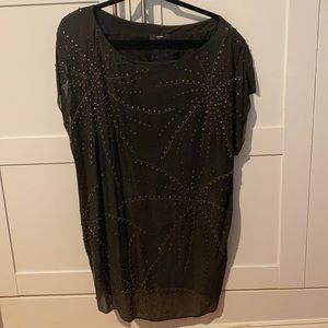 Diesel charcoal dress w/rhinestones